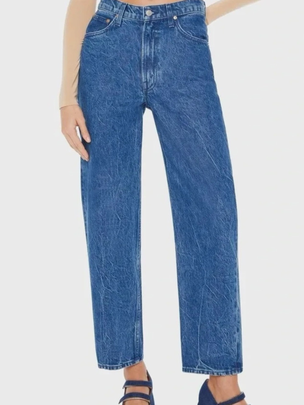 MOTHER Snacks! High Waist Double Stack Ankle size 25